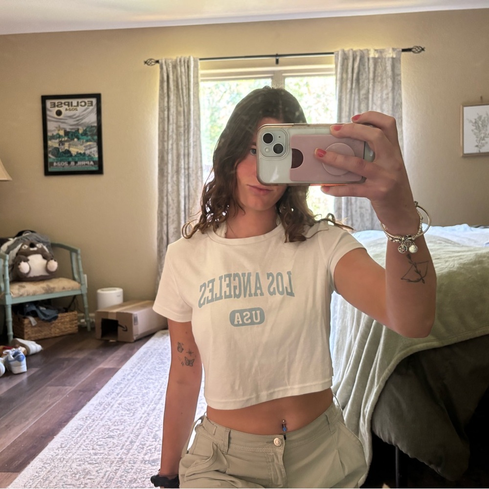 SHEIN Cream Textured Top